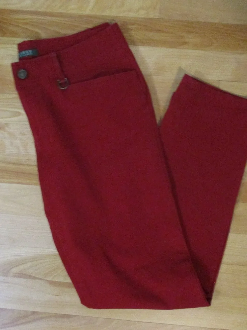 RARE Lauren Ralph Lauren Straight Leg Jeans Horseshoe Charm Suede Pocket Trim